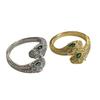 Estándares Ambientales Europeos Anillo con Forma de Serpiente con un Toque de Lujo Ligero y Exquisito, Piedra de Circonita, Estilo Minimalista, Joyería de Diseño de Nicho con Temática de Serpiente
