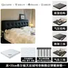 Cama de cuero minimalista italiana cama de cuero minimalista moderna cama de cuero de lujo ligero cama de cuero con capitoné de botones negros cama suave acolchada cuadrada cama de arte en cuero