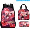 2024 Nuevo Producto Transfronterizo Mochila para Estudiantes de Campus Mochila Hell Inn Bolso Escolar Bolsa para Almuerzo Estuche para Lápices Set de Tres Piezas