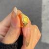 520 Reloj Pequeño Dorado Anillo de Pareja Reloj de Anillo de Libro Rojo Pequeño Temperamento ins Simple Anillo Abierto Regalo de San Valentín