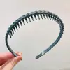 Simples nova tiara dentada antiderrapante acessórios de cabelo presilha de cabelo feminino doce versátil aro de cabeça elástico de cabelo viagem lavagem de rosto especial