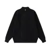 Ropa Vintage 2025 Otoño/Invierno Nuevo Suéter de Punto Grueso con Cremallera a Media Altura y Diseño Trenzado para Hombre en Estilo Old Money con Cuello Alto de Media Altura