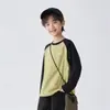 Roupas Infantis Haima 2026 Outono Novo Roupa Esportiva de Secagem Rápida para Meninos Camiseta de Manga Longa Top Infantil para Crianças Maiores