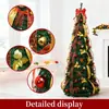 Suministro transfronterizo en stock de árboles de Navidad plegables, árboles tipo pagoda, árboles decorativos iluminados telescópicos de pie para hoteles, centros comerciales y uso doméstico
