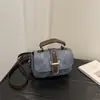 Otoño Nuevo Estilo Moda Versátil Bolso Cuadrado Pequeño Bolso con Textura de Nicho Bolso de Mujer Elegante Bolso Cruzado de un Solo Hombro de Celebridad de Internet Moderno