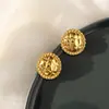 Pendientes Metálicos de Bobina de Mosquito Imitación, Pendientes Metálicos de Botón Vintage, Pendientes de Diseño de Nicho Modernos y Elegantes