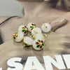 Botões Coloridos em Resina em Formato de Flor, Botões Étnicos Estilo Chinês Hanfu, Terno Tang, Cheongsam, Acessórios para Roupas