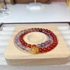 Pulsera de Cristal Torre Fantasma Morado Amarillo Natural Pulsera de Ágata Roja Año de Nacimiento Pulsera de Novia Fantasma Verde Libro Rojo