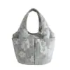 Nova Bolsa Tote Saco Bordada Estilo Chinês Fresca e Simples para Mulheres, Modelo Artístico de Primavera Novo, Bolsa para o Dia a Dia de Mães, Simples e de Grande Capacidade