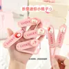 Peine Plegable de Gatito Lindo de Dibujos Animados Rosa para Flequillo Suave Peine Portátil para Desenredar el Cabello