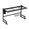 Estante de cocina sobre el fregadero para guardar tazones, escurreplatos para el fregadero, escurridor de platos para el fregadero, estante para secar platos y utensilios