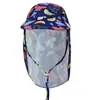 Gorro de natación para niños y niñas coreanos con protección para el cuello, protección UV, protección solar para la playa, protección para los oídos, gorro de tela