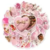 Pegatinas Transfronterizas Nuevo Estilo 50 Corazones Rosas Girly Muñeca Dulce Creativa Animales Lindos Postre Pegatinas Impermeables