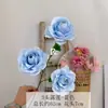 Flores Artificiales con 3 Cabezas Pequeñas de Loto para Decoración de Salón de Bodas, Pared de Flores Artificiales, Peonías para Escaparates de Tiendas de Ropa, y Arreglos Florales