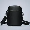 Bolso cruzado de hombro para teléfono unisex de cuero genuino, gran capacidad, informal, de la primera capa de piel de vaca, ligero, al por mayor, de stock, transfronterizo
