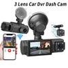 Grabadora de Conducción HD 1080P con Tres Lentes, Misma Pantalla con Imagen de Reversa, WiFi para Teléfono Móvil Car Dvr