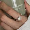 Anel de prata esterlina 925 estilo coreano, anel simples irregular para mulheres, nicho, estilo ins de alta qualidade, anel de dedo indicador sem cor e sem combinação