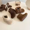 Botas de Piel para Niñas 2026 Invierno Nuevas Botas de Nieve Cálidas para Niños Botas de Algodón para Bebé Lindas Botas Cortas con Forro Polar para Niñas