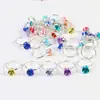 Anillo para Bebé Niños Joyería Anillo Abierto de Gema Diamante de Color Cristal Imitación Lindo de Princesa para Niñas Jardín de Niños a Granel