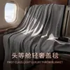 Manta de Luxo Tricotada para Cabine de Primeira Classe de Avião, Manta para Ar Condicionado, Manta para Soneca em Sofá de Escritório, Manta de Cobertura, Manta de Carro