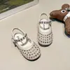 Sandalias Huecas Estilo Princesa Coreana con Diamantes Brillantes para Niñas 2026 Nuevo Estilo Primavera y Verano Zapatos de Moda para Niñas Sandalias de Suela Suave para Niños