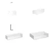 Caja divisoria para cajón de cosméticos Caja de almacenamiento incorporada para lápiz labial y brochas de maquillaje Caja de almacenamiento transparente Caja organizadora rectangular para artículos varios