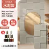 Luz PU anillo anual madera piedra pared de fondo componente de cemento ladrillo decoración retro piedra cultural redonda verdadera ladrillo pared exterior