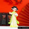 Figurita de Dama Hanfu Estilo Chino Tradicional Dinastía Tang Niña Regalo Cultural y Creativo para Atracciones Turísticas Decoración de Escritorio para el Hogar