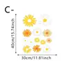 Película Electrostática de Colores Cruzados Margarita Girasol Luz y Sombra Arcoíris Mariposa Abeja Mariquita Calcomanía Floral para Vidrio