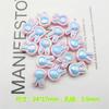 Pulsera de cuentas de mariposa de dos colores con dibujos animados, bañada en acrílico UV, con diseño directo de fábrica, ideal para hacer tú mismo, con dulces y accesorios de amor.