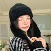 Nuevo Sombrero de Felpa Estilo Lei Feng para Mujer de Otoño e Invierno para Viajes al Aire Libre, Sombrero Cortavientos con Protección para Orejas, Elegante Sombrero Turbante Casual