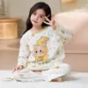 Pijama estilo princesa para meninas, modelos de primavera e outono, algodão puro, manga longa, novo estilo 2026, roupa de casa para meninas mais velhas