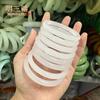 Atacado de fábrica pulseira de imitação de jade Hetian de Xinjiang material externo pulseira branca como banha pulseira de jade verde branco redonda