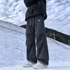 Pantalones largos casuales deportivos de tres pruebas, suaves, con diseño de bloques de color inspirado en la dopamina para exteriores, pierna curva, a la moda y modernos para otoño