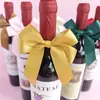 Cinta de Satín de Alta Calidad con Anillo Elástico Decoración para Botella de Vino Lazo de Cinta Hecho a Mano