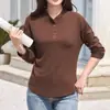 Camiseta de Manga Larga con Cuello Alto de Polar Alemán 260g Ropa Interior para Mujer Capa Base Nuevo Otoño/Invierno Grueso con Terciopelo Calentador
