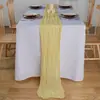 Amazon Bali gasa plisada camino de mesa, raya de queso, Halloween, Navidad, boda, decoración de mantel para fiesta de cumpleaños gasa