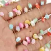 Cadena Asimétrica de Caracol Herradura 4-5mm que Conserva el Color Cadena Hecha a Mano Cadena de Cuentas con Concha de Ojo de Gato de Acero Inoxidable Accesorios para Joyería DIY