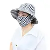Sombrero de sol de Vietnam para mujer, sombrero de verano con protección solar, ala ancha para cubrir la cara, protección UV, sombrero de sol, sombrero para recoger té