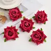 Flanela de alta calidad flor de rosa 7 cm rosa puntiagudo de simulación flor falsa boda DIY accesorios para el cabello de boda combinación de ropa