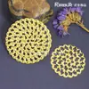 Patrón de Joyería DIY Piezas de Flor de Hierro Grandes y Pequeñas Cortadas en Relieve Piezas de Flor Redondas 48/36mm Discos Metálicos Cortados