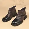 Superventas de Amazon Primavera Transfronteriza Nuevo Estilo Botas Martin Botines Retro Cremallera Lateral Botas Chelsea 651017