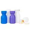 Garrafa de produto para saúde em HDPE, garrafa de embalagem selada de 100ml de grau alimentício, atacado em estoque, garrafa de boca larga para comprimido de cálcio e vitamina