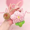 Presente do dia dos namorados: chaveiro de coração de pelúcia, alça de celular de flor rosa sonho estrelado, pingente de bolsa, presente de joalheria
