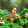 Miniatura de conejo de dibujos animados, adorno decorativo para escritorio, resina creativa, para jardinería y paisajismo.