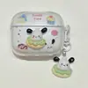 Adecuado para Cubierta de Auriculares Oppo Enco Clip Dibujos Animados Flor DIY Carcasa Transparente Pulsera Bluetooth Free4/Air4I