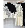 Pedido Pequeño, Retorno Rápido, Modificación de Ropa, Modificación de Estilo, Modificación de Talla, Procesamiento de Traje de Falda, Conjunto de Dos Piezas de Moda de Gama Alta para Mujer