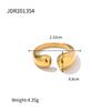 Anillo de Perlas de Acero Inoxidable Europeo y Americano Silencioso Sensación de Alto Grado Nicho Anillo de Personalidad Joyería de Mano de Acero de Titanio Anillos Transfronterizos