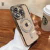 Adequado para Capa de Celular Apple 18Promax Magsafe Sucção Magnética Iphone17 Strass 16E Glitter Lente 11 Conjuntos