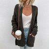Suéter cárdigan de punto trenzado para mujer, otoño e invierno 2024, nuevo, cárdigan de cuerda trenzada larga de Amazon